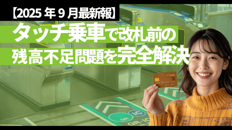 トピックス タッチ乗車で改札前の「残高不足」問題を完全解決【2025年9月最新報】のイメージサムネイル画像