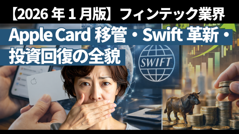 トピックス 【2026年1月版】フィンテック業界激動｜Apple Card移管・Swift革新・投資回復の全貌のイメージサムネイル画像